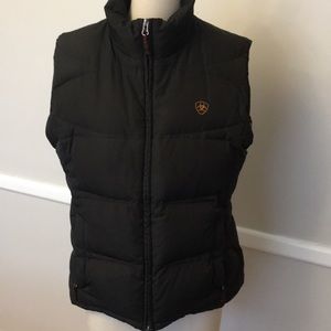 Ariat down black puffy vest